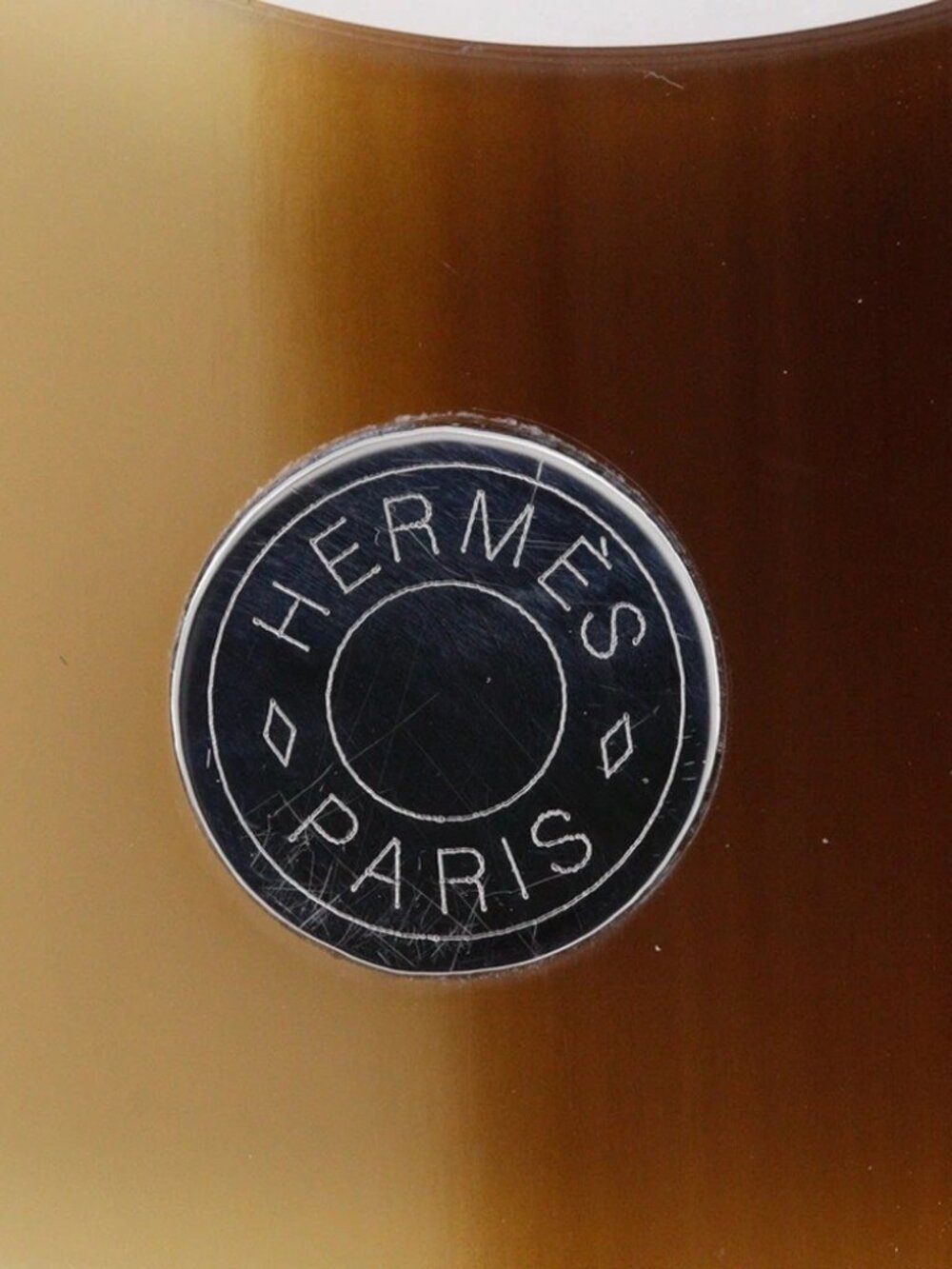 Hermes Ism Necklace Brown Buffalo Horn 28g Women View 6